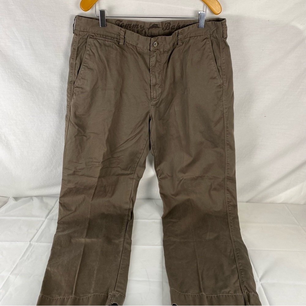 Tommy Bahama Tan/brown/green Cotton Blend Straight Leg Pants size 40” 32” leg